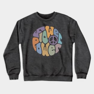 Flower Power Word Art Crewneck Sweatshirt